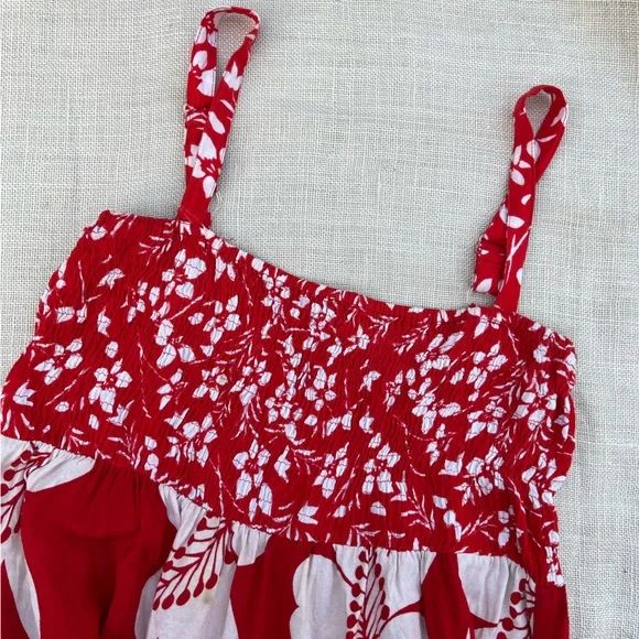 Red Floral Mini Dress - Picture 5 of 6